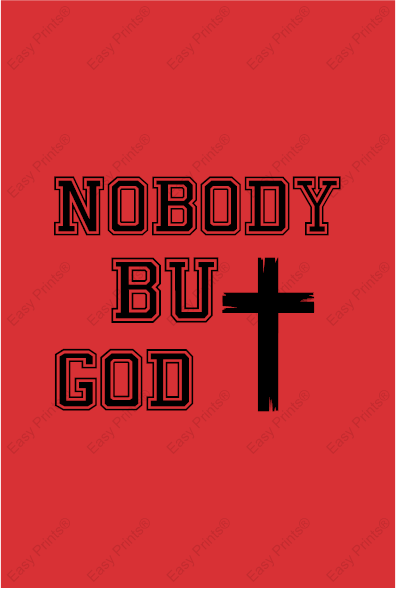 UNISEX NOBODY BUT GOD  - CROSS TEE IN  MANY COLORS