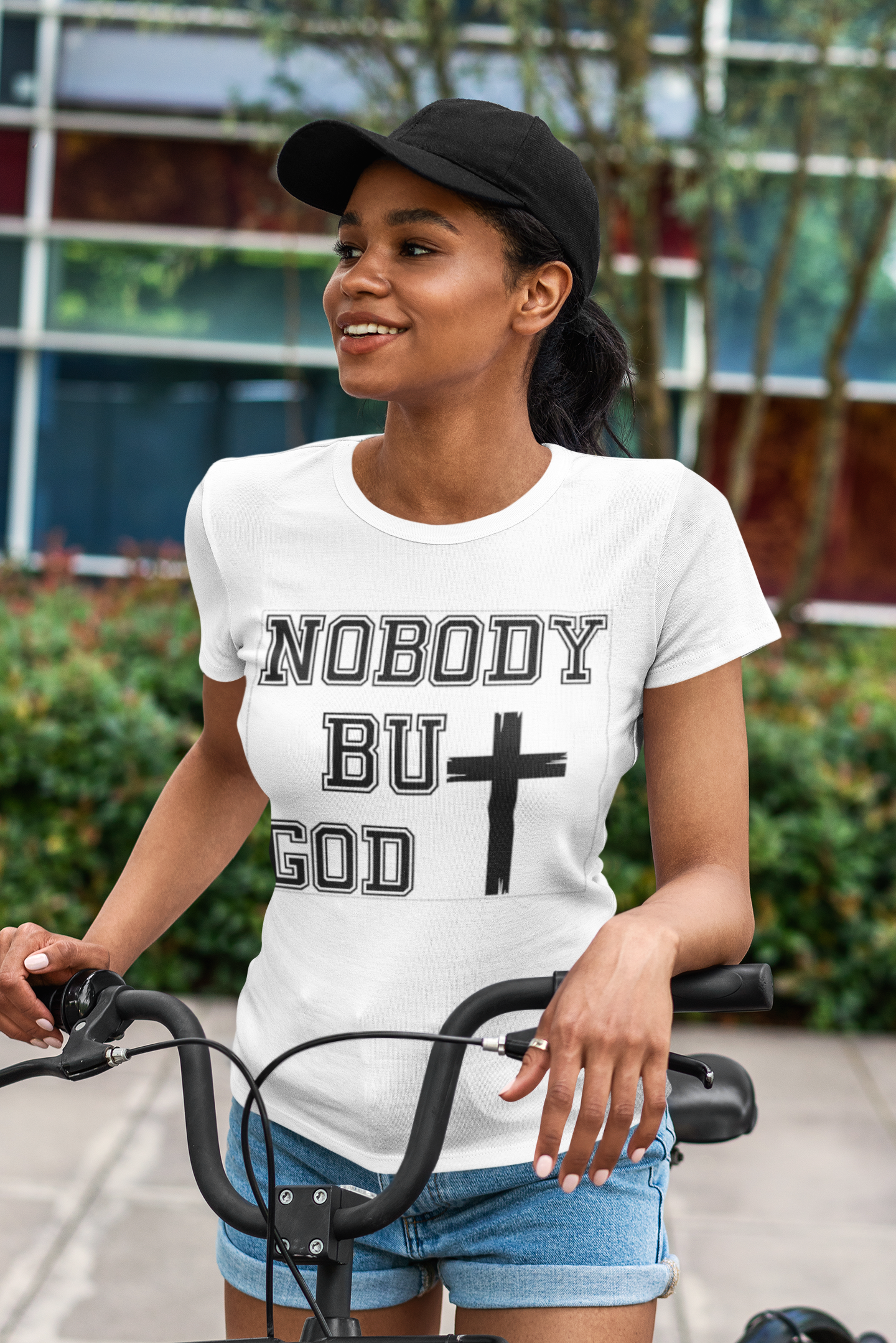 UNISEX NOBODY BUT GOD  - CROSS TEE IN  MANY COLORS